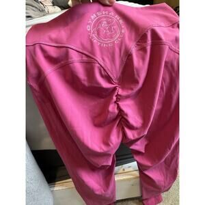 Gymshark Scrunch Bum Leggings Pink Size M High Rise Ruched Seam Workout
